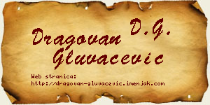 Dragovan Gluvačević vizit kartica